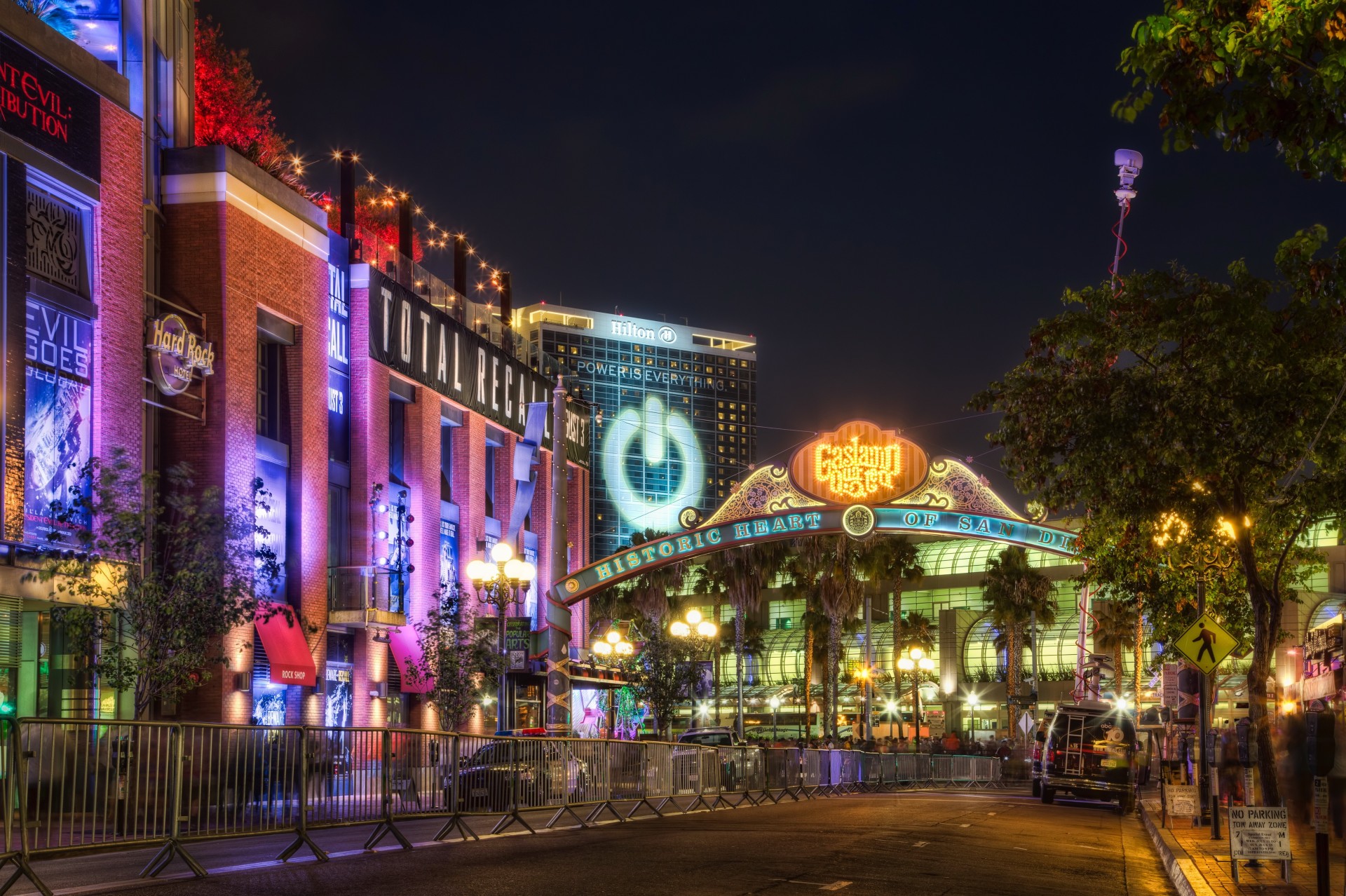 rue san diego états-unis nuit californie