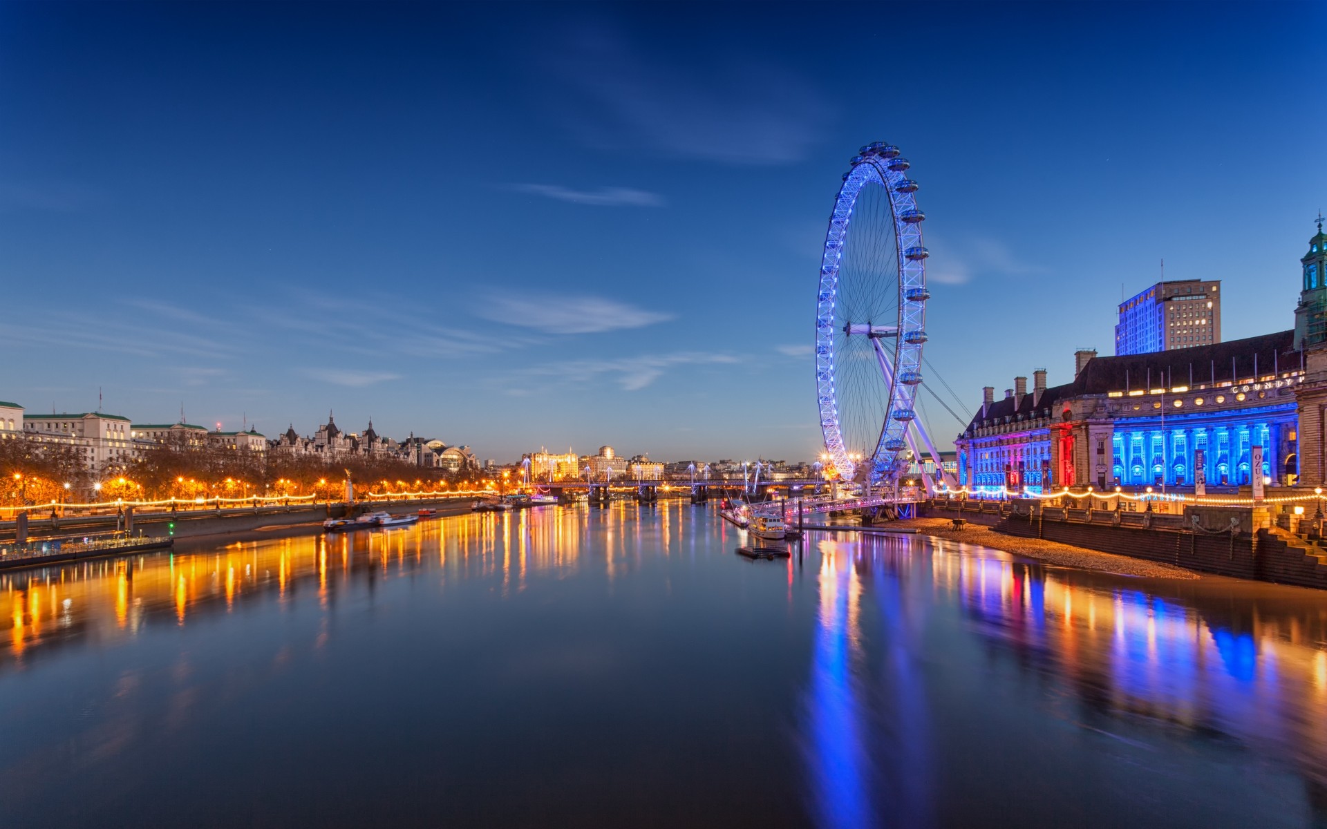 river london eye england london ferris wheel river thames night city thame