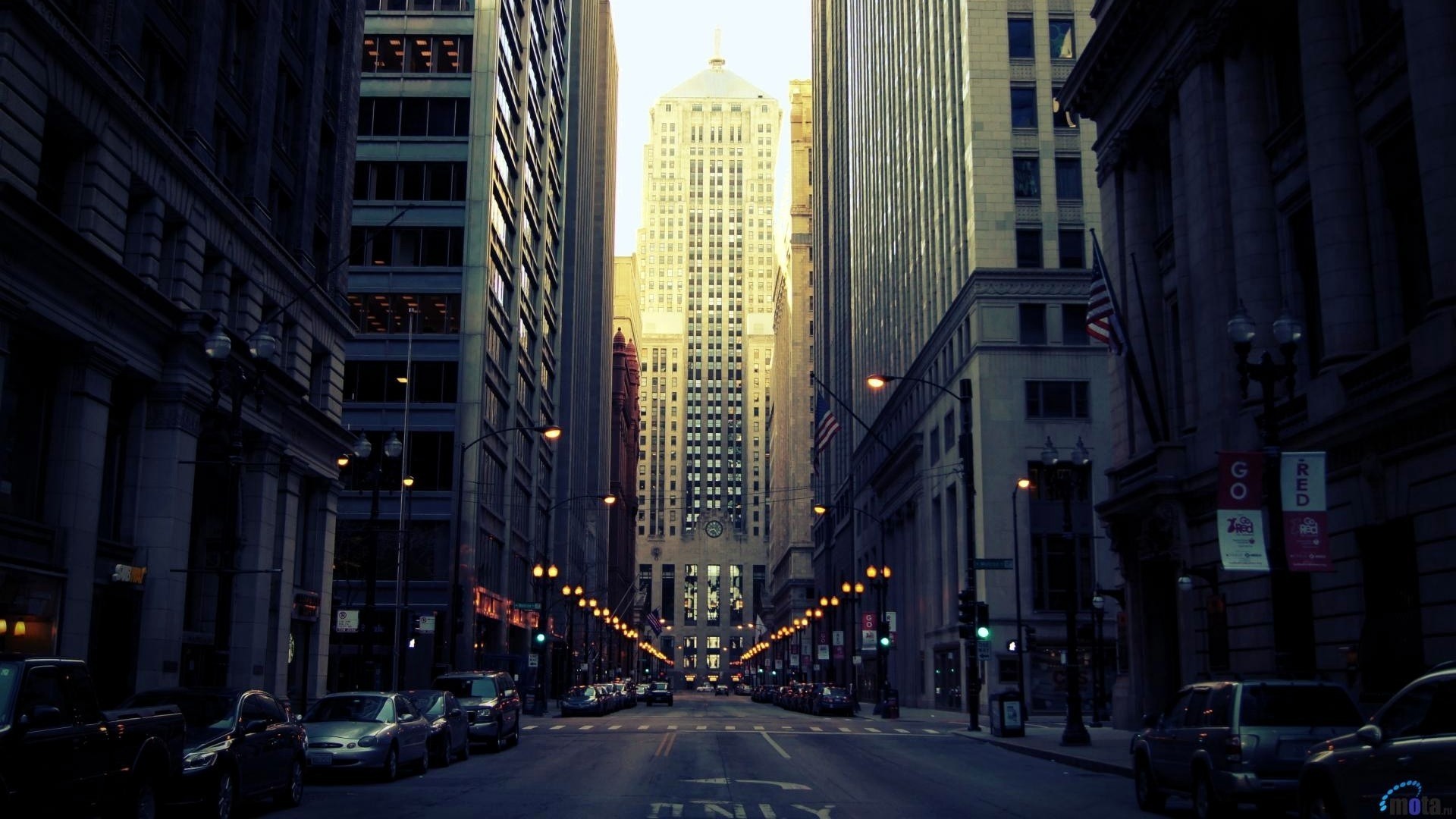 gebäude straße grau stadt chicago