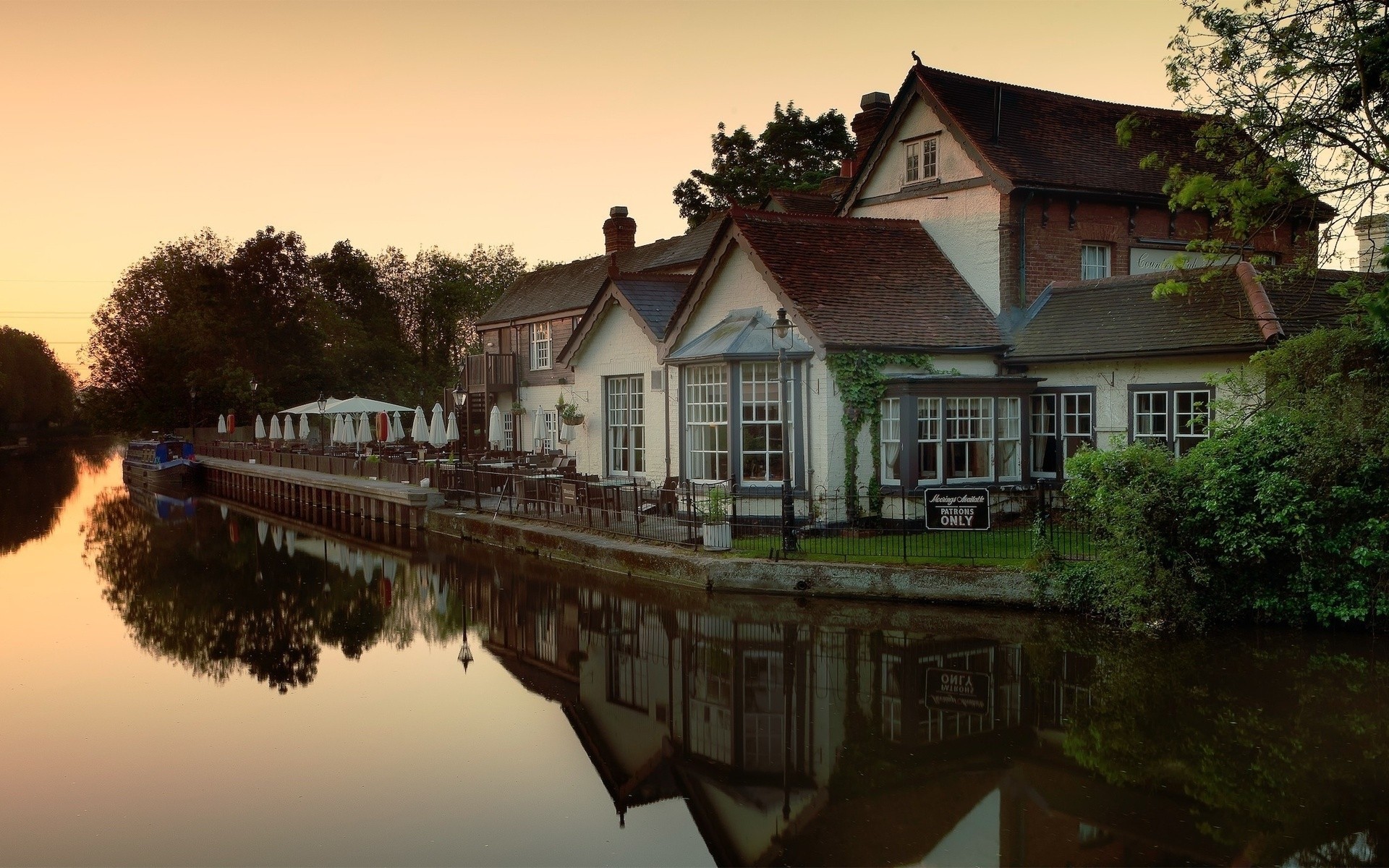 fluss sonnenuntergang reflexion nacht boot zuhause