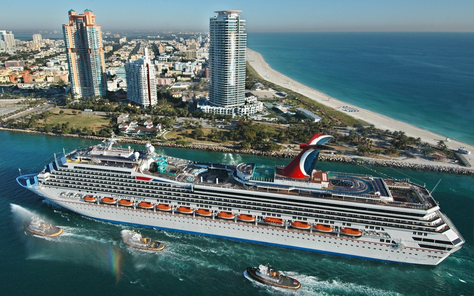 strand miami schiff ozean gebäude