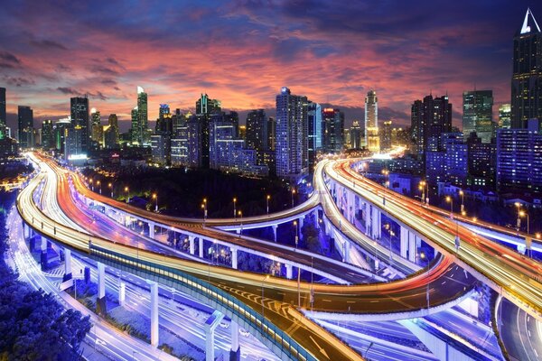 Noche de Hong Kong a vista de pájaro