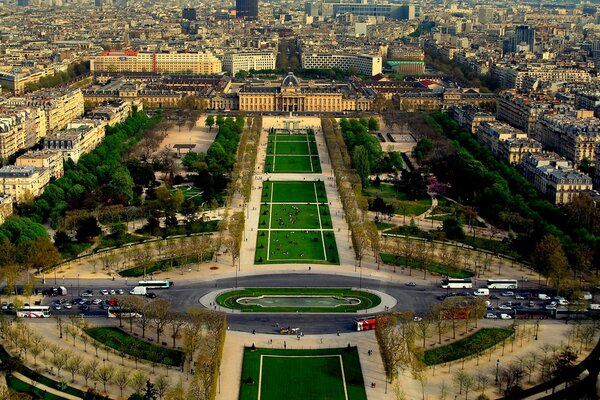 Paris france beautiful alley and palace