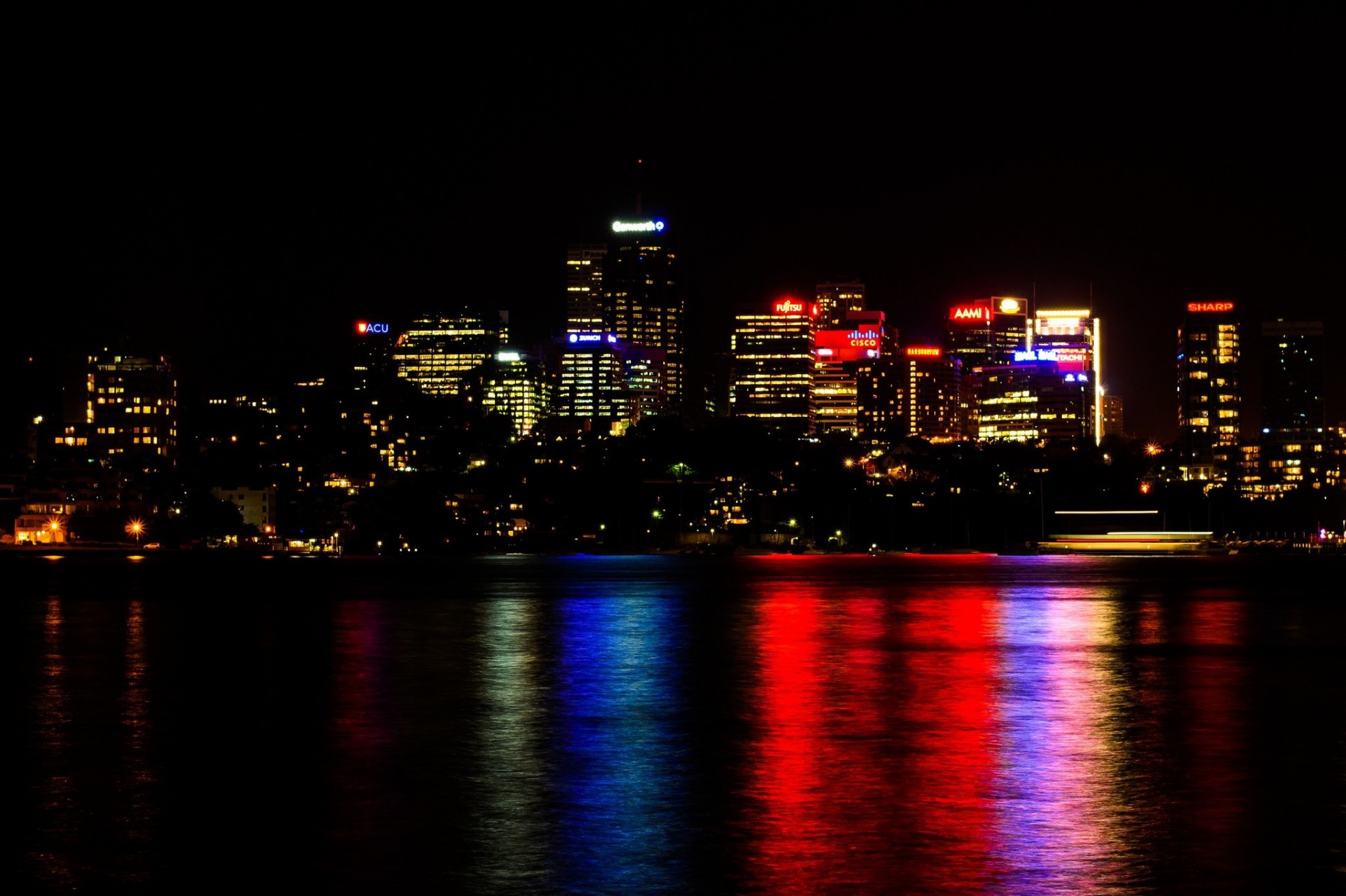 luces sydney australia ciudad agua