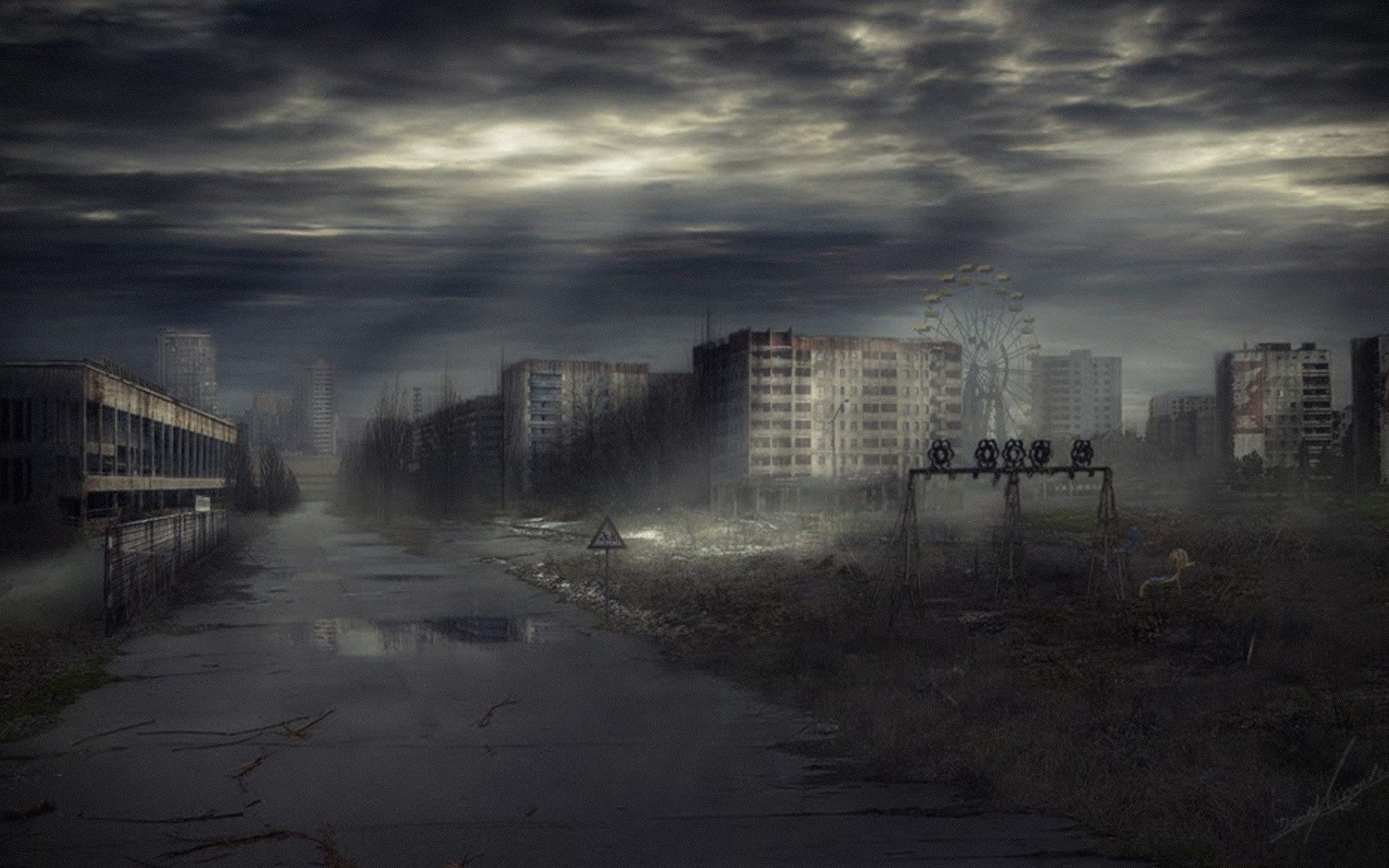 carretera noche ciudad