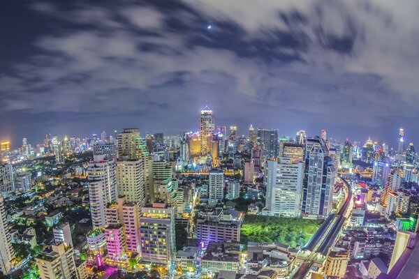 Bangkok ciudad de luces de colores