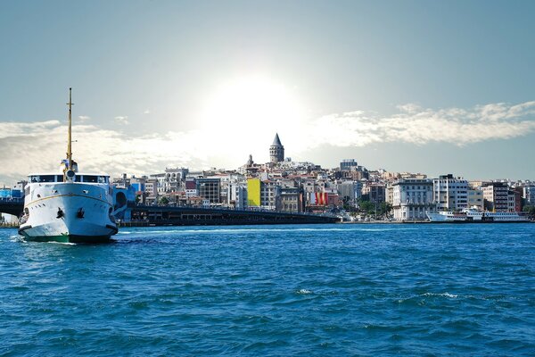 Travel to Turkey cruise on a snow-white motor ship