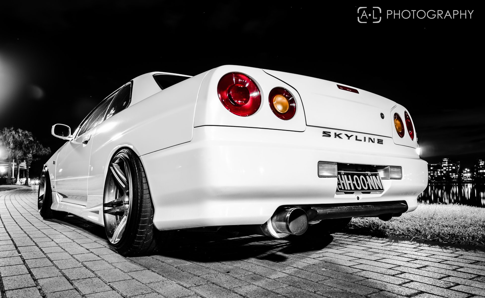 nissan skyline r34 ниссан тюнинг белый ночь скайлайн