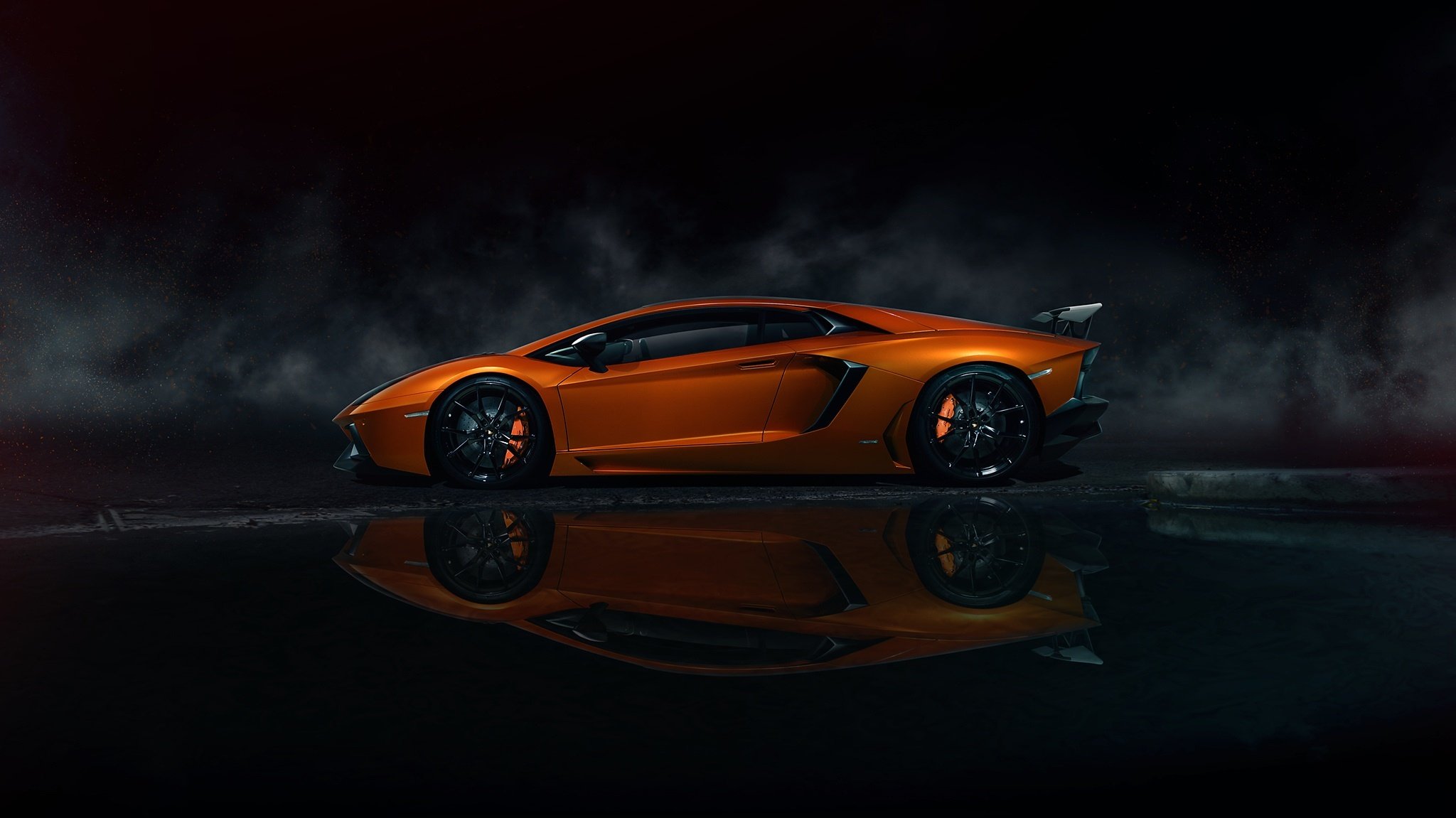 lamborghini aventador lp700-4 orange supercars côté carporn