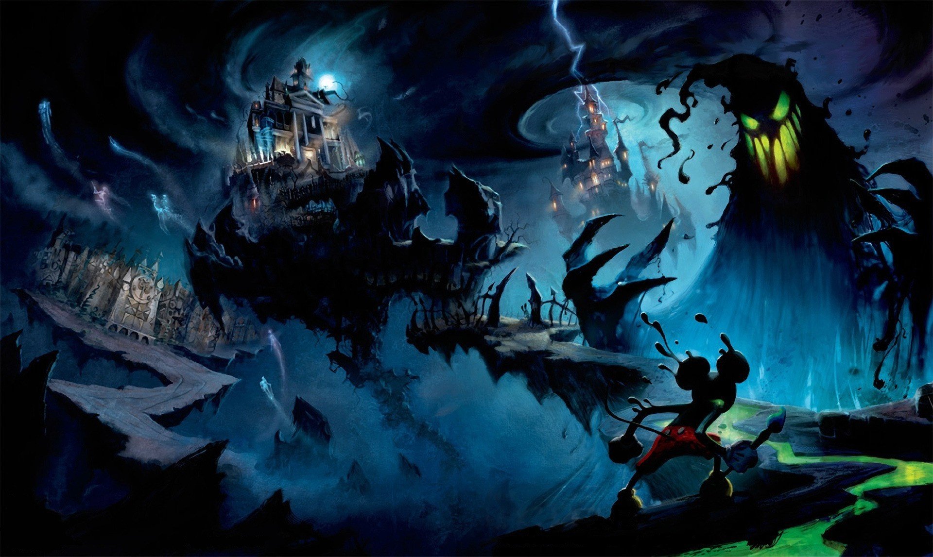 epic mickey disney mostro male verde