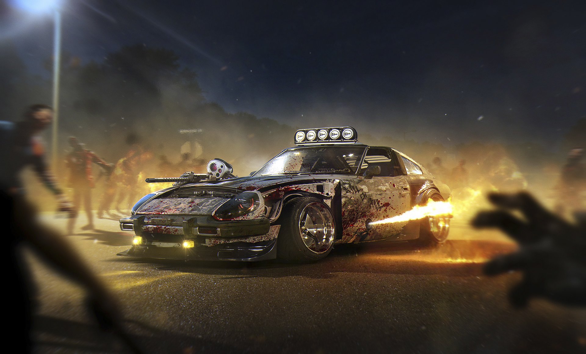 datsun 240z zombie fuego halloween futuro tuning por khyzyl salem