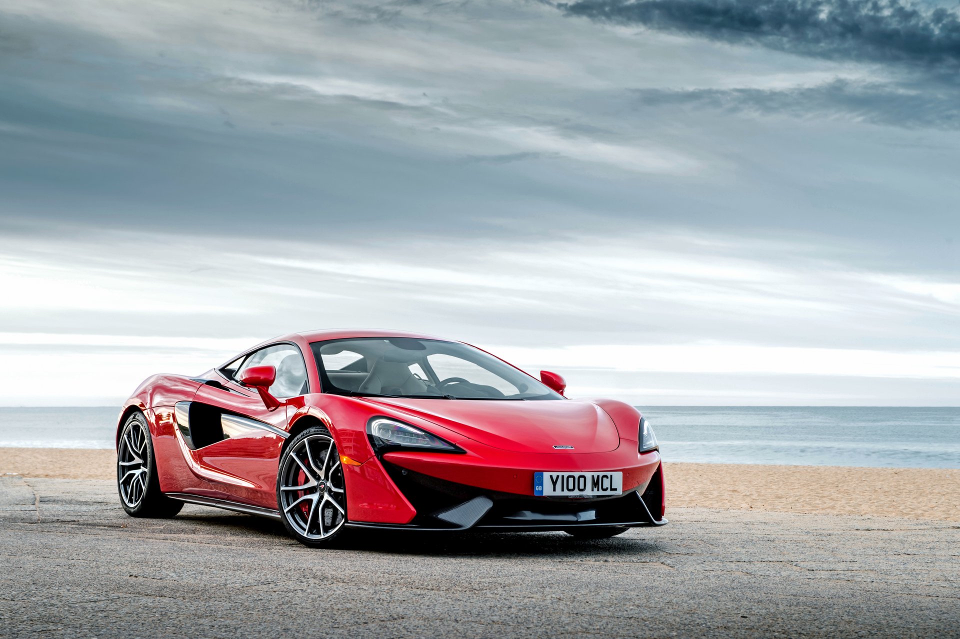 mclaren 570s mclaren supercar coast sea sky cloud