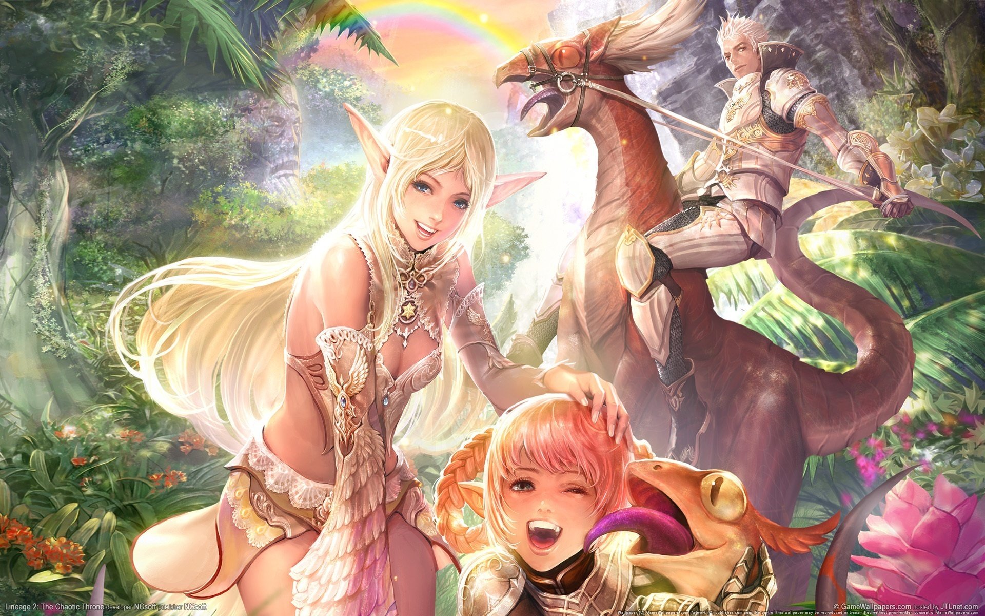 dragon rainbow lineage 2 elfy uśmiech fantastyka śmiech