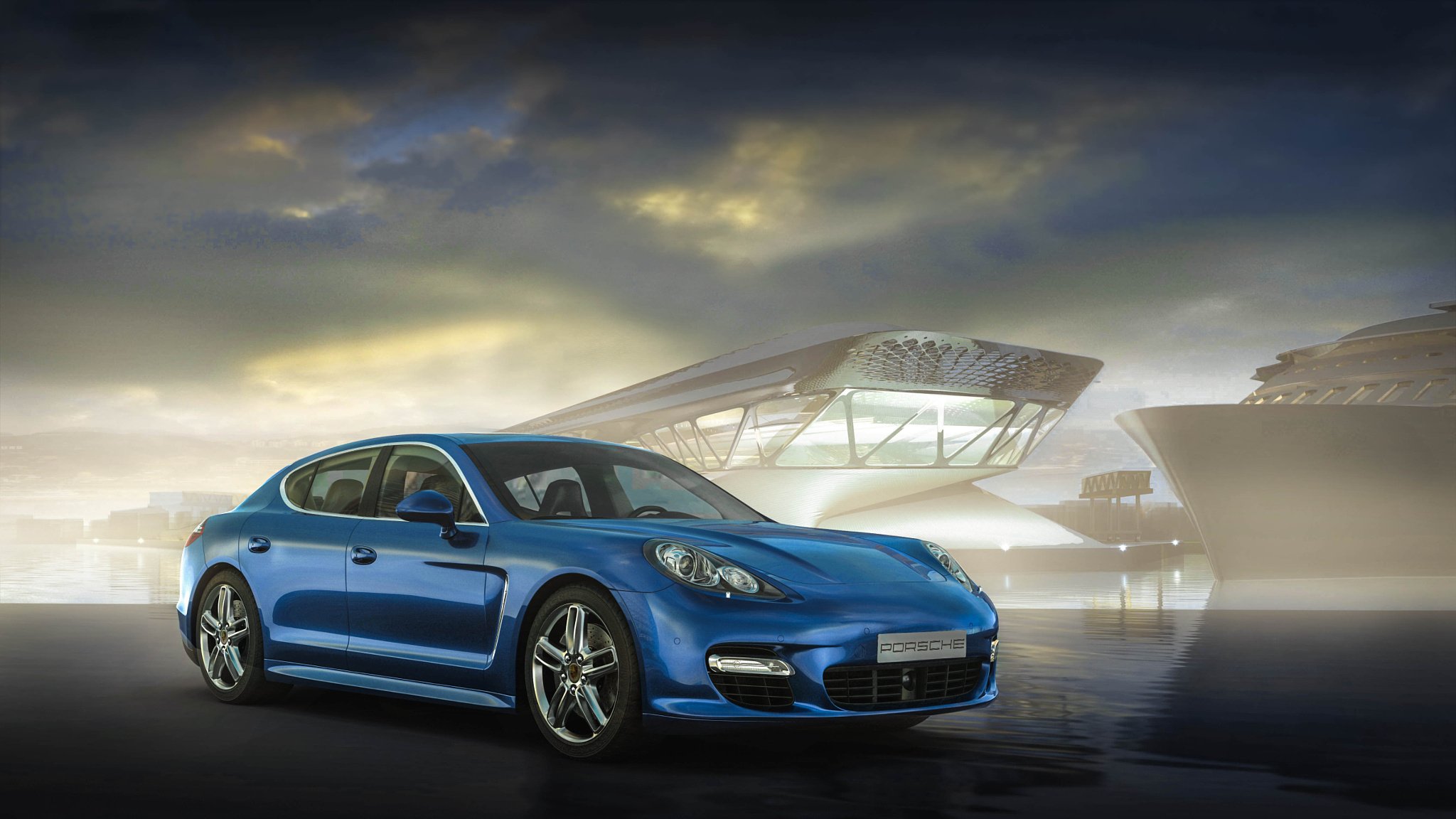 porsche panamera blue