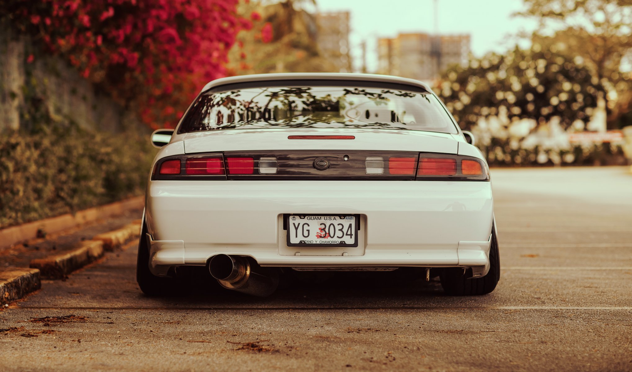 nissan sylvia blanc s14 position nissan blanc fleurs tuning mur