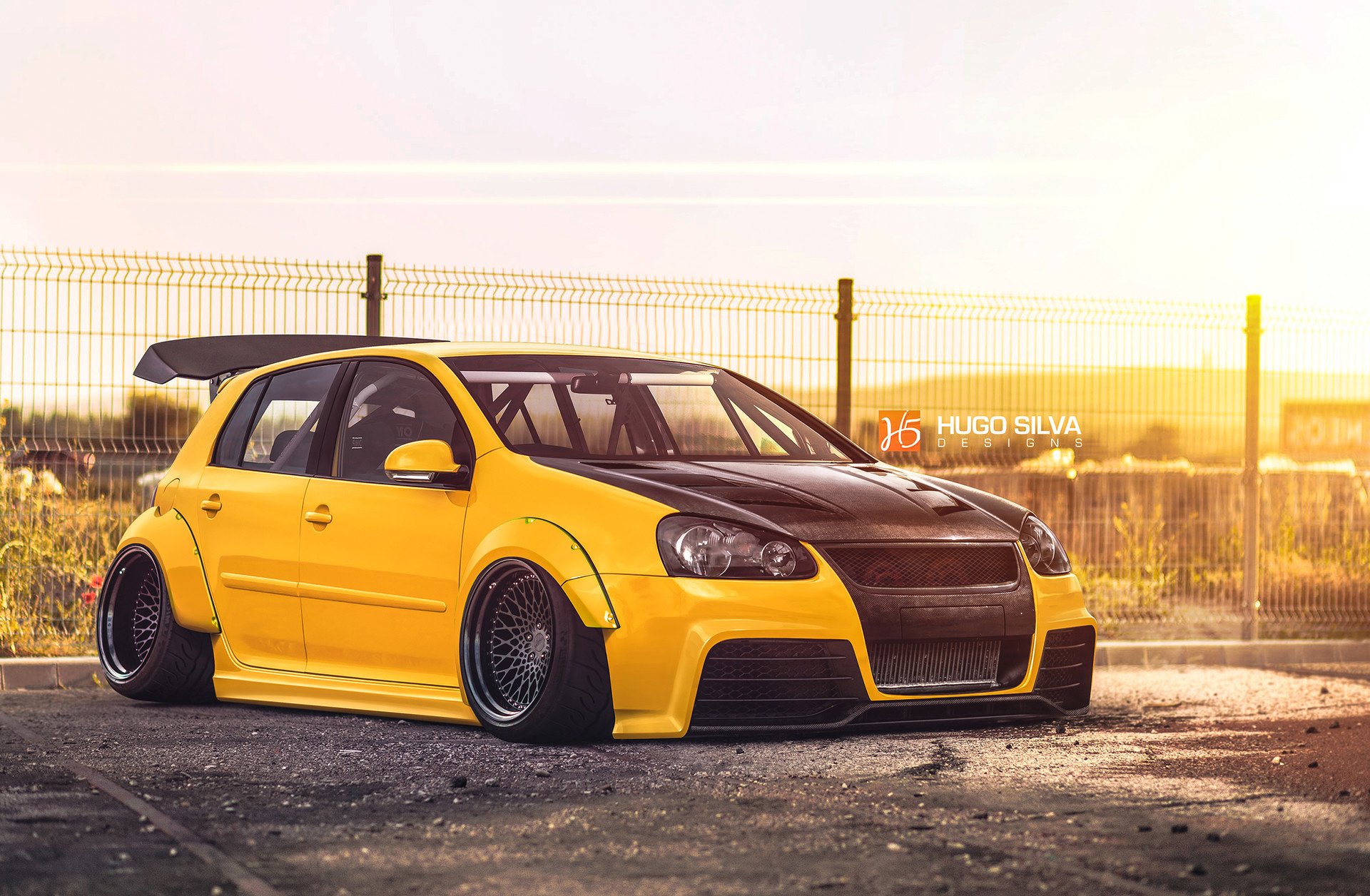 volkswagen golf mk5 amarillo hugo silva