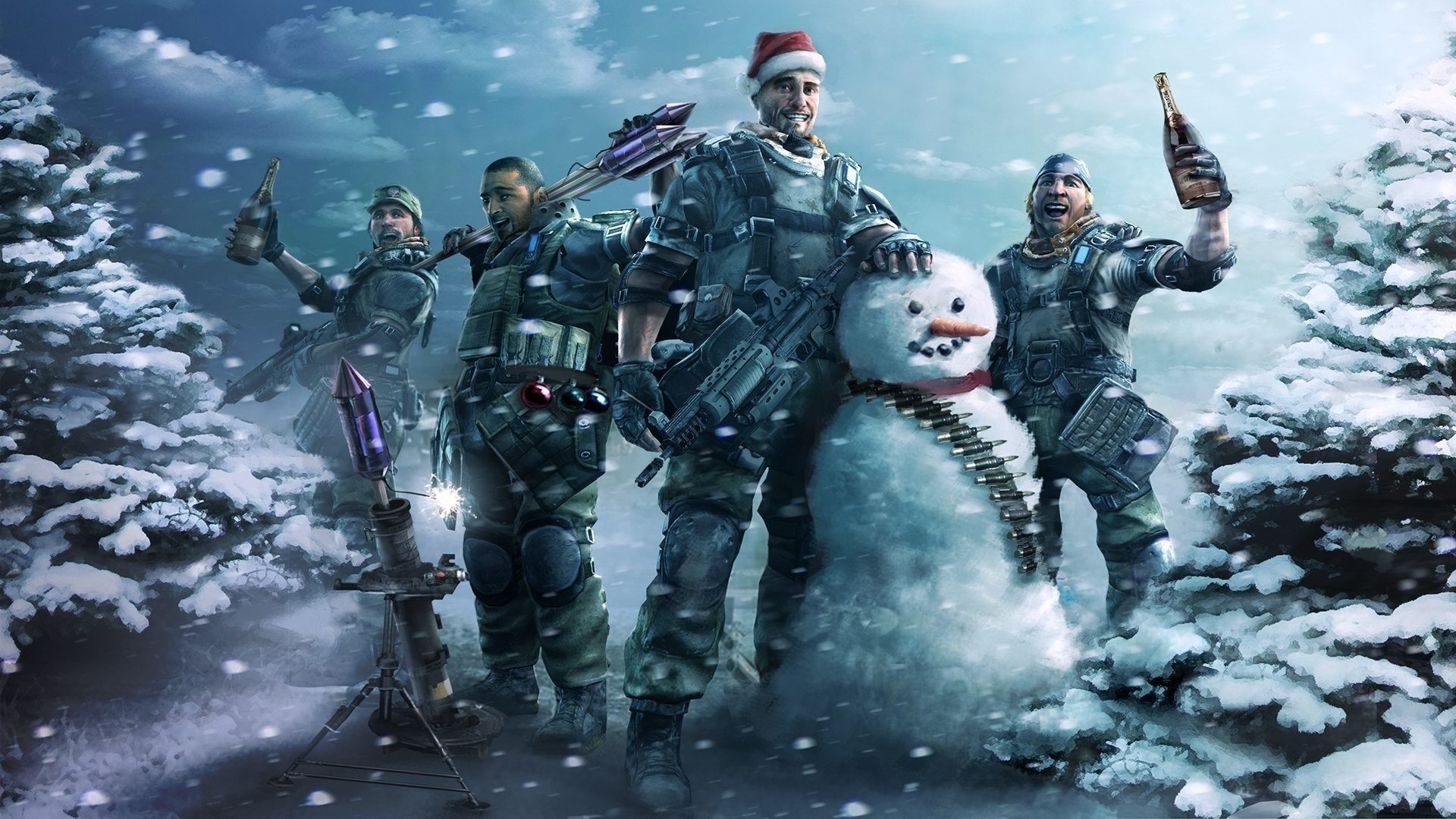 killzone 2 schneemann-a männer winter schneemann freude zeichnungen anime männer-a winter-a