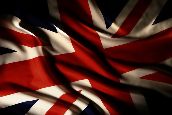 Flaga Wielkiej Brytanii na wietrze