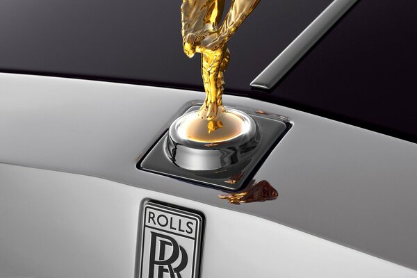 Emblema de Rolls Royce primer plano