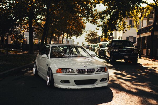 White tuned BMW m3