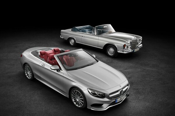 Mercedes convertibile grigio ruota faro