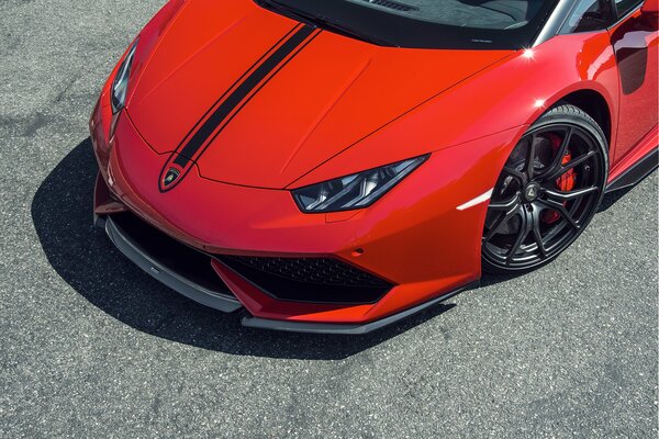 Red Lamborghini Huracan Front