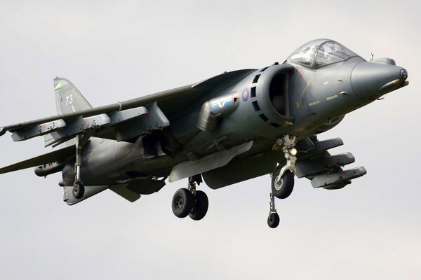 Takeoff of a typhoon military aircraft on a mission