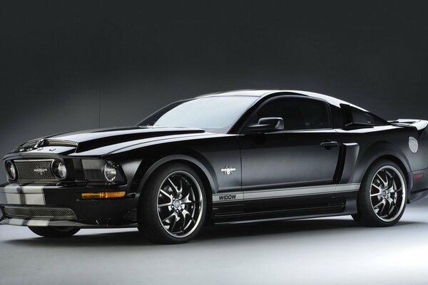 Stylish Ford Mustang in black