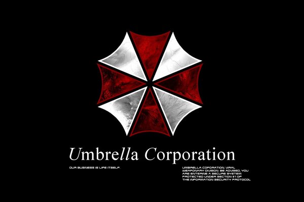 Das weiß-rote Emblem aus dem Spiel Resident Evil