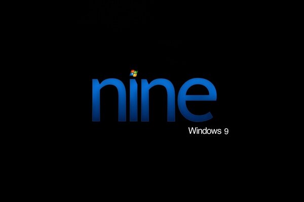 Windows 9 neuf sur fond noir