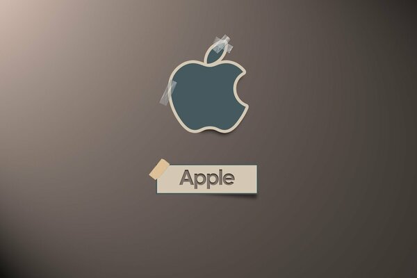 The apple logo attached on the tape