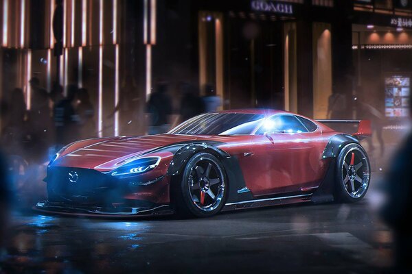 Das Konzept eines Autos aus der Zukunft - Mazda rx-vision