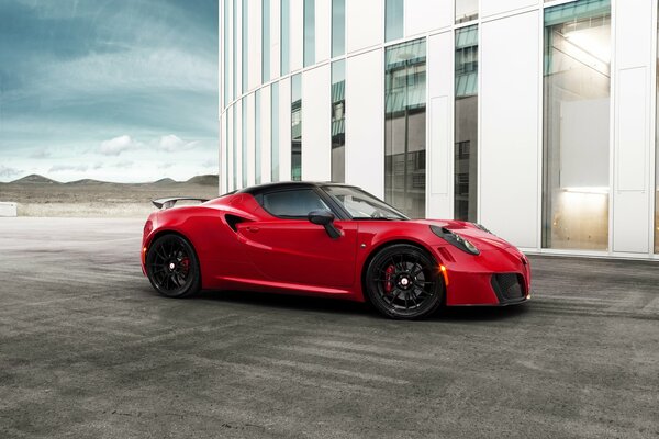 Alfa Romeo 4C na pięknym tle