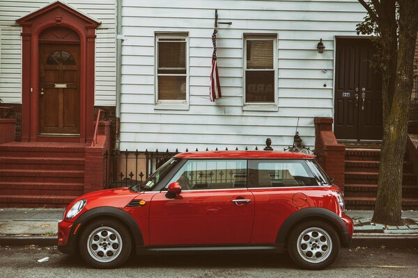 Desktop wallpaper car mini red