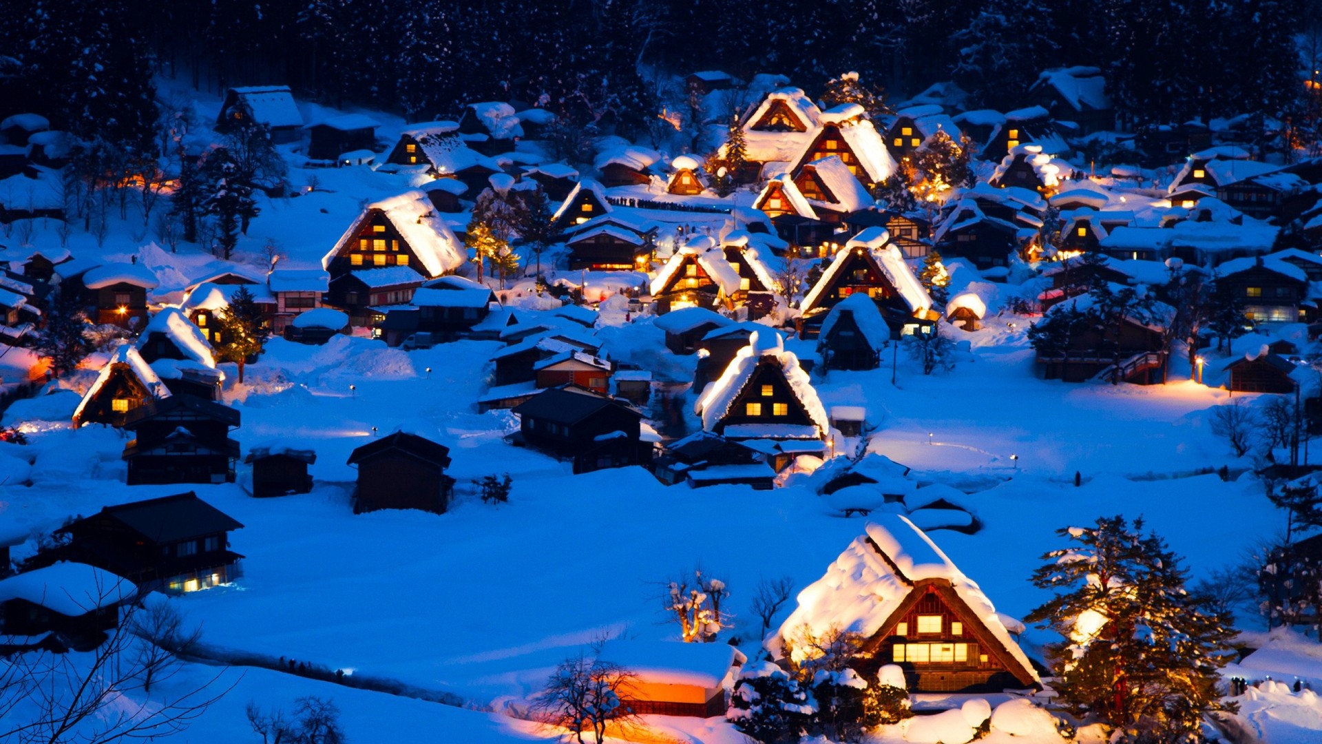 casa nieve invierno año nuevo