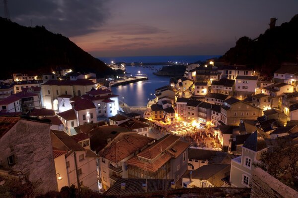 The warm light of a Spanish town