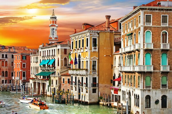 Hermosas casas en Venecia