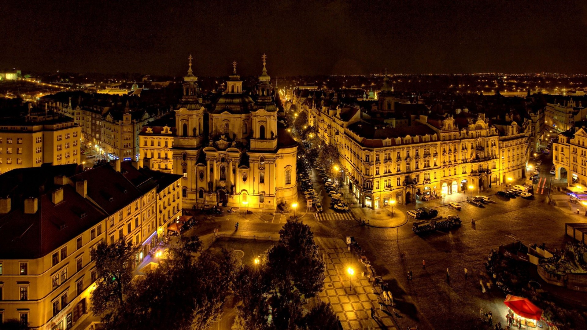 noche ciudad praga república checa