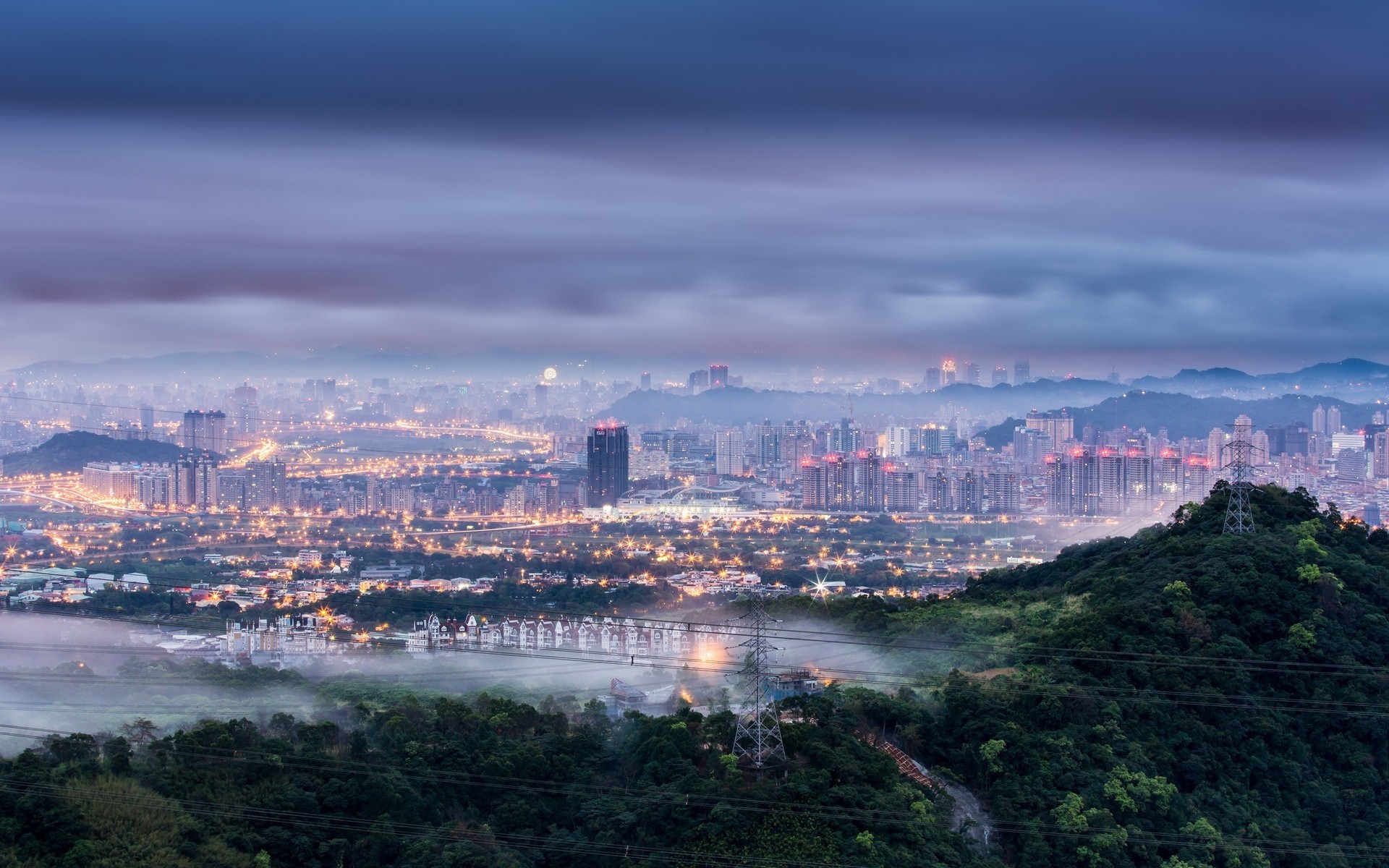 cina mattina città taiwan parco centrale