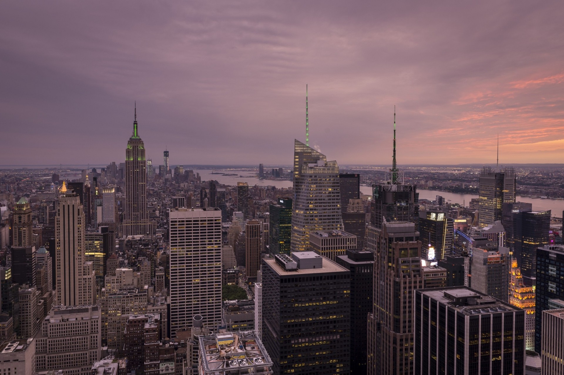 darkness river new york skyscraper town