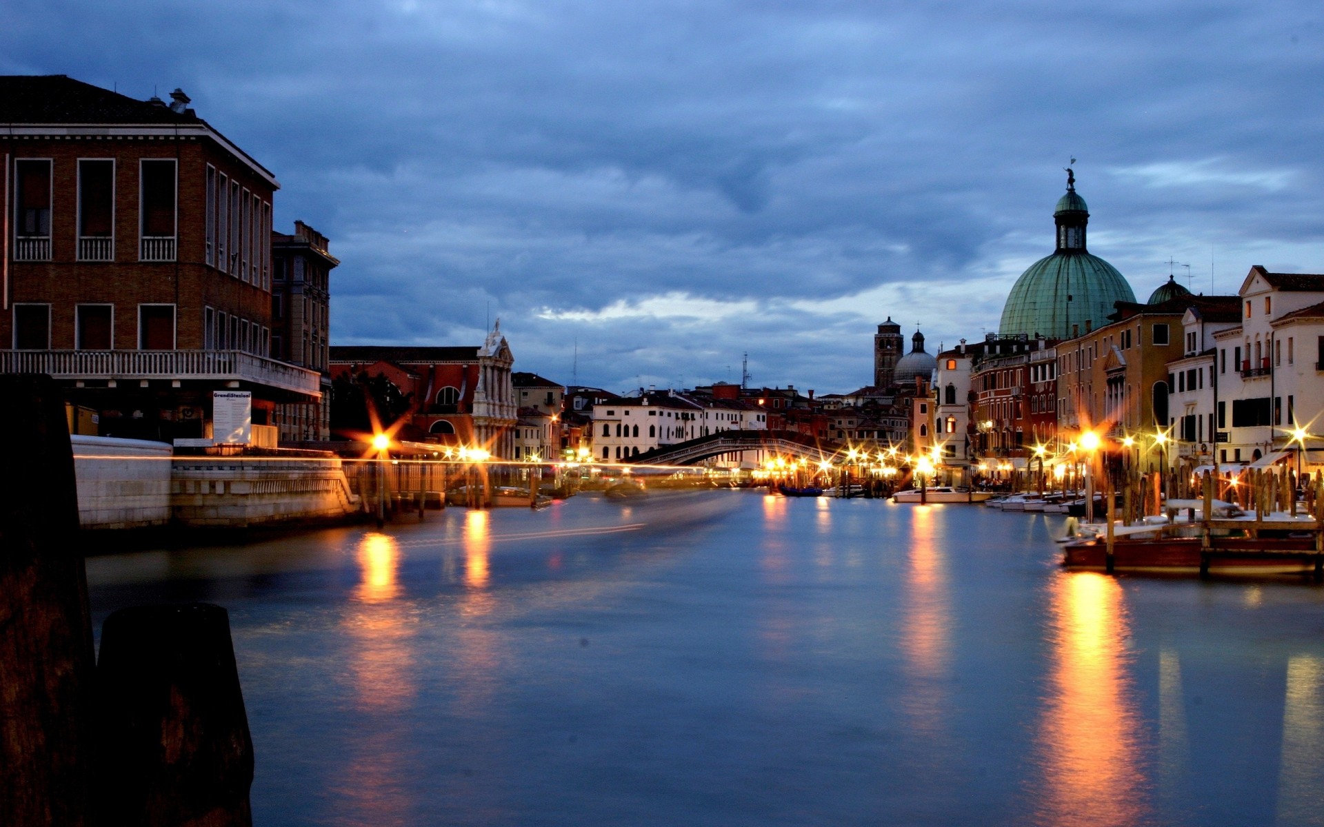 włochy canal grande most wenecja canal grande