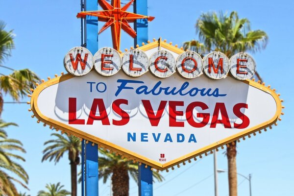 Das Schild Willkommen in Las Vegas 