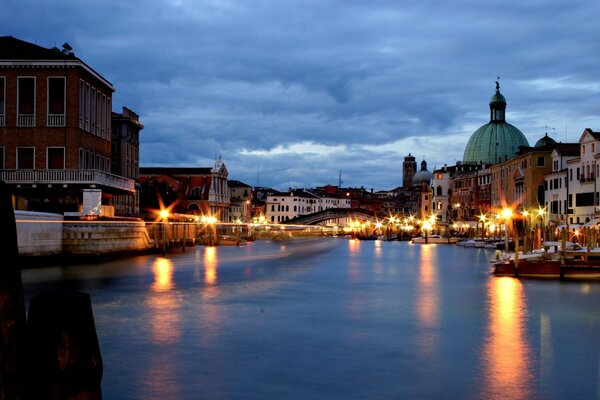 Italy. Grand Canal. The Venetian Bridge