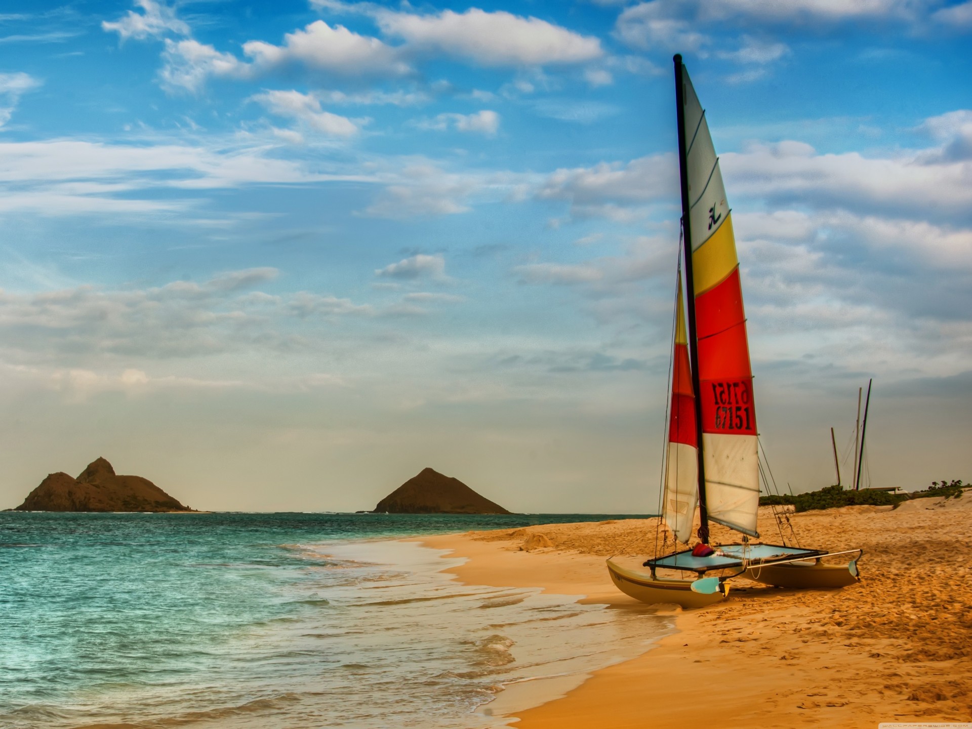 sabbia spiaggia hawaii oahu barca oceano