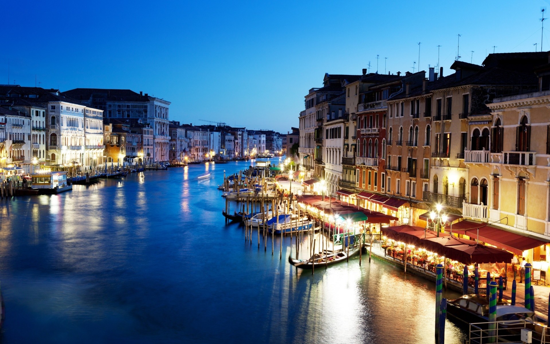 italia gran canal venecia noche canal grande