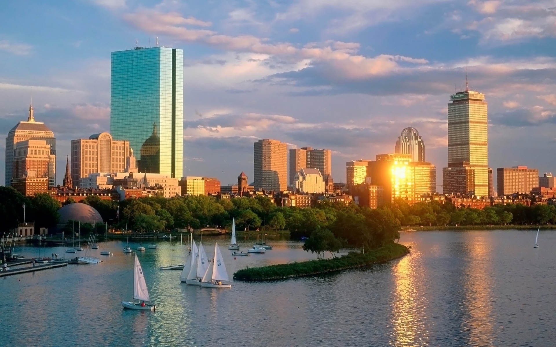 yacht wasser wolke stadt boston