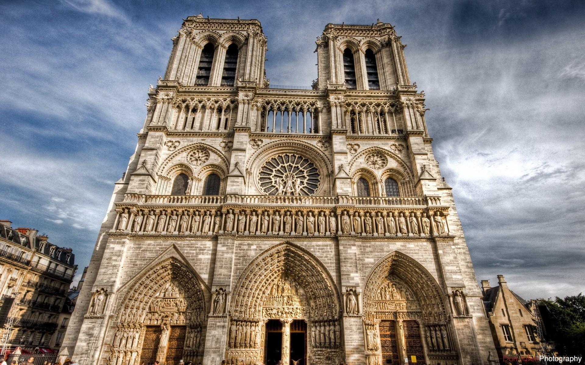 himmel wolken kathedrale unserer lieben frau von paris