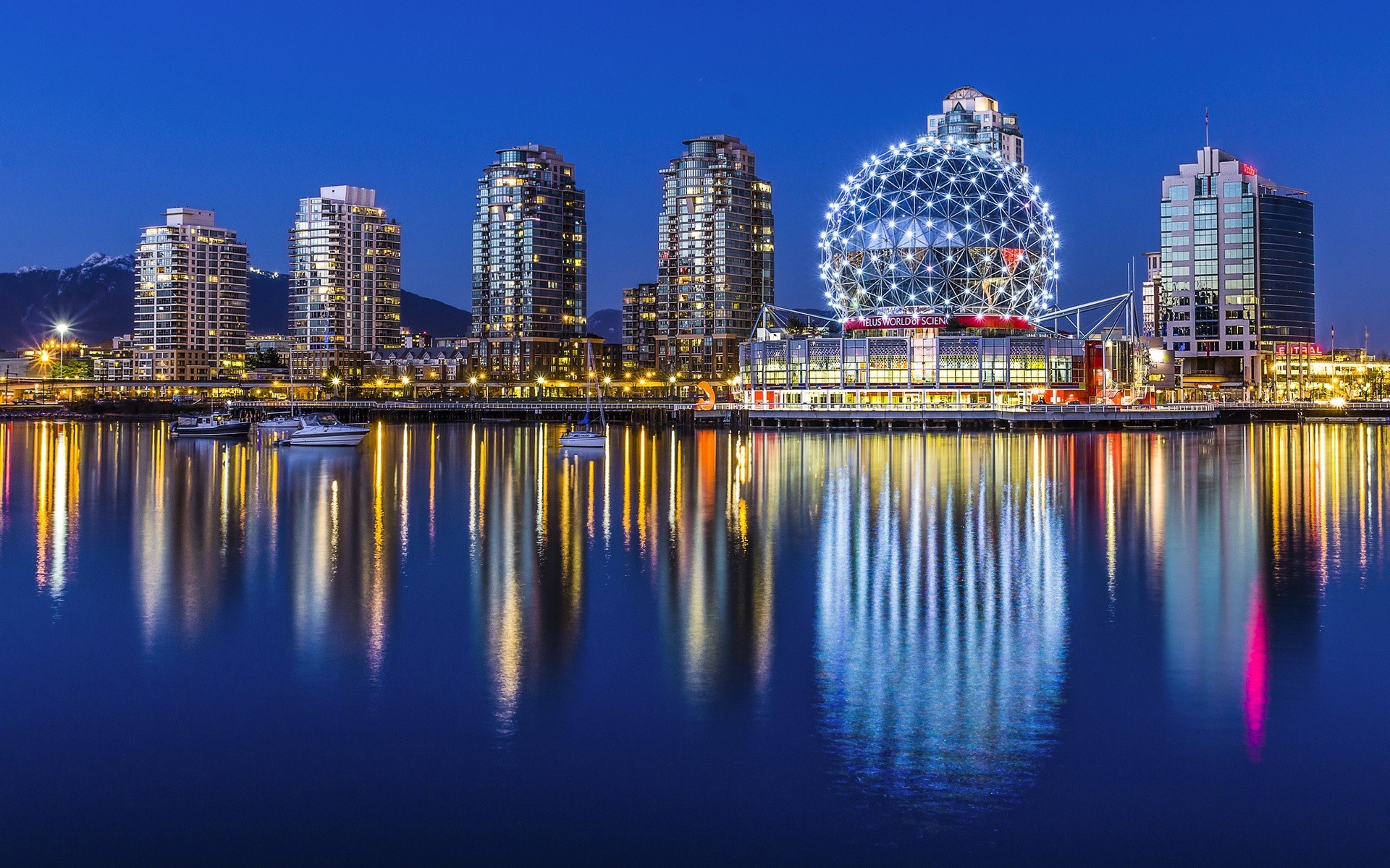 lichter vancouver nacht kanada stadt