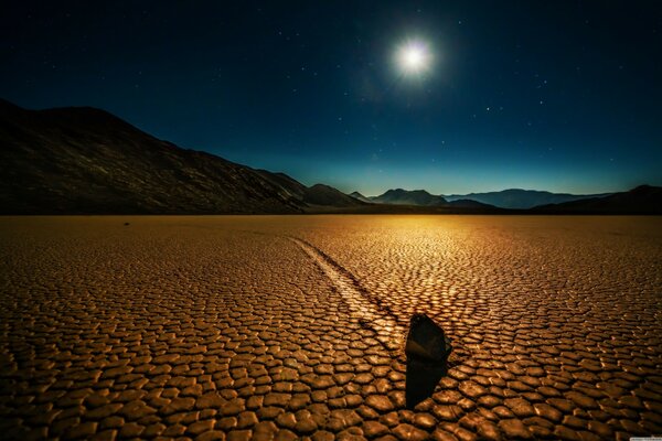 Deserted Valley of Death in the evening