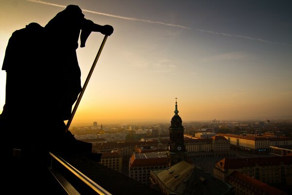View of Dresden from the high roof